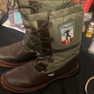 Pajar Polar Snow Green and Brown Winter Boots size 8.5